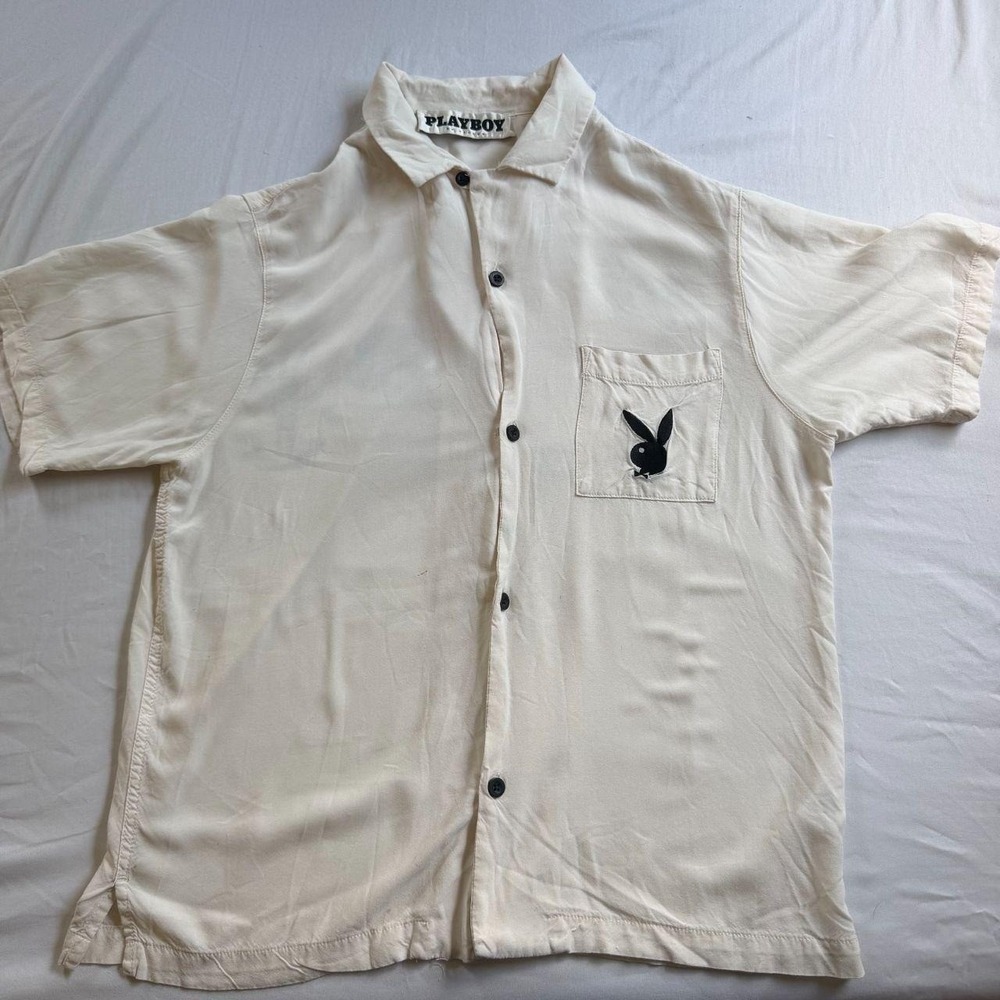 Playboy Pacsun Button up mens size  bunny logo small short sleeve